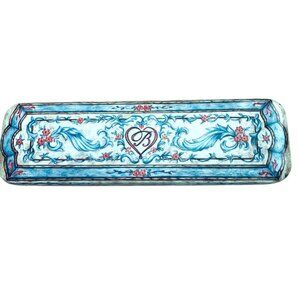 3.  Brighton Decorative Metal Watch Tin  With Floral & Heart Design - Preowned